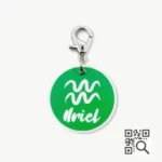 tag de identificação pet com qr code - modelo aquario - marca dog vibe