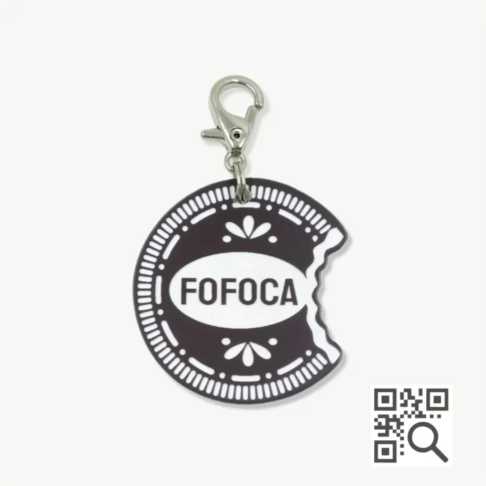 tag de identificação pet com qr code - modelo biscoito - marca dog vibe