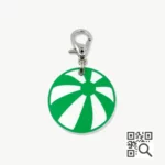 tag de identificação pet com qr code - modelo bola de praia - marca dog vibe