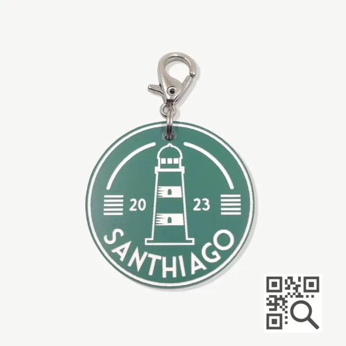 tag de identificação pet com qr code - modelo farol - marca dog vibe