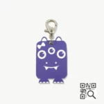 tag de identificação pet com qr code - modelo felisbela - marca dog vibe