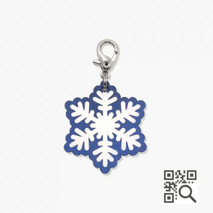 tag de identificação pet com qr code - modelo inverno - marca dog vibe