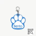 tag de identificação pet com qr code - modelo patinha - marca dog vibe